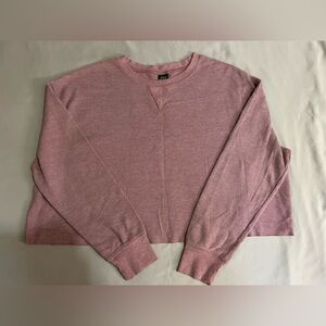 Wild Fable Dusty Rose Thermal Cropped Long Sleeve
